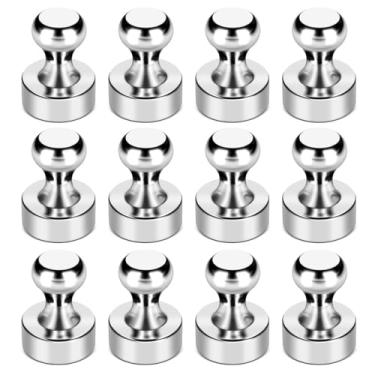 Imagem de 12 peças de quadro branco de geladeira pequeno ímã forte acessórios de cozinha sala de aula conjunto de armário decorativo decoração essencial calendário de escritório artesanato magnético