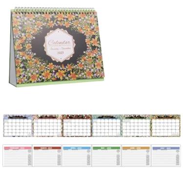 Imagem de CWPJUNDGP Calendário de mesa 2025, cartão perfurado, calendário, plano de aprendizagem, calendário de ornamento de mesa