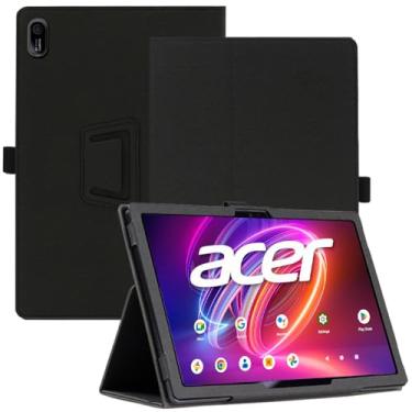 Imagem de AKNICI Capa para tablet Acer Iconia Tab P10 P10-11-K5P5/P10-11-K68D de 10,4 polegadas, capa protetora dobrável de couro sintético premium com ímã de alça de mão para Acer Iconia Tab P10