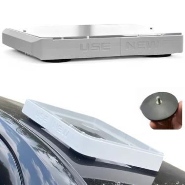 Imagem de Suporte Starlink Mini Veicular Antena Starlink Gen3 Gen4 Gen5 Instalação Para Teto Carro Caminhonete Caminhão Com Ímãs Emborrachados Neodímio Portátil Fixar (Branca - Tampa Cristal)