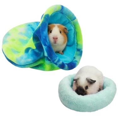 Imagem de kathson Saco para aconchego de porquinho-da-índia, sacos de dormir de lã macia, grande esconderijo de porquinho-da-índia, saco de dormir para animais de estimação para hamster, rato, chinchila, furão