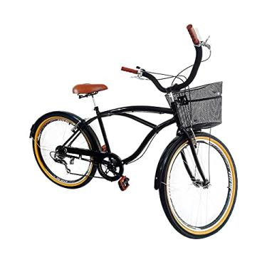 Imagem de Bicicleta caiçara Aro 26 Retro Com Cestinha de metal