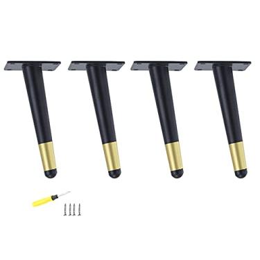 Imagem de TRGCJGH Pernas de mesa de café pés de mesa de sofá pernas de móveis pernas de substituição de sofá perfeito para sofá cama mesa de centro pacote de 4, A-5,9 polegadas