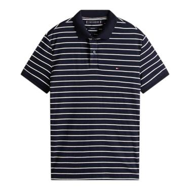 Imagem de Camisa Polo Tommy Hilfiger Liquid Cotton Regular Azul-Masculino