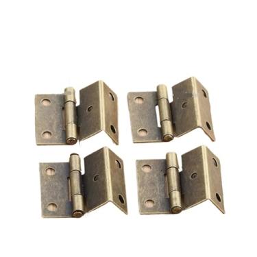 Imagem de 4 peças 25 x 15 x 12 mm armário dobradiça porta bolsa móveis caixa de madeira retro estilo chinês dobradiça vintage decoração de móveis (Bronze)