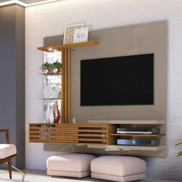 Imagem de Painel para Tv Até 55 Polegadas 2 Portas Frizz Supreme Madetec Fendi/naturale