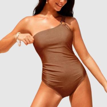 Imagem de Body Feminino Ombro Só Regata Detalhe Fivela Orgânica Verão - Swiss Bo