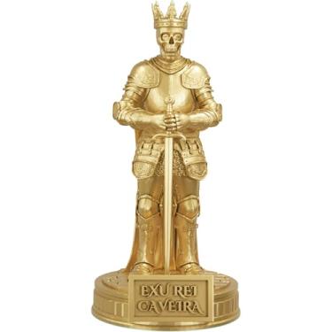 Imagem de Estátua Exu Rei Caveira Umbanda Candomblé (Cor Ouro)