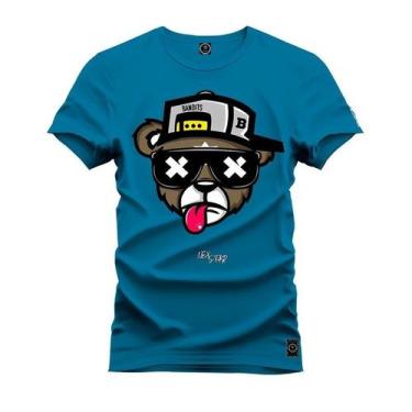 Imagem de Camiseta Premium Nexstar Varias Cores Urso Boné Bolado, Azul, M