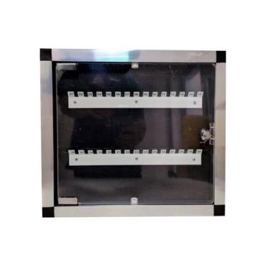 Imagem de Suporte Quadro De Chaves Com Porta, Cabe 30 Chaves Para Empresa Em Alu