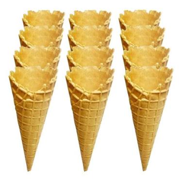 Imagem de Cascão De Sorvete Marvi Kit Com 12 Sequinhas E Crocantes