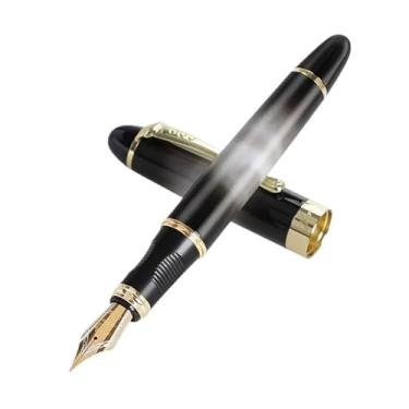 Imagem de ONECMN Caneta-tinteiro de luxo para escritório, material escolar, papelaria, canetas para escrever (nuvens escuras, dobradas)