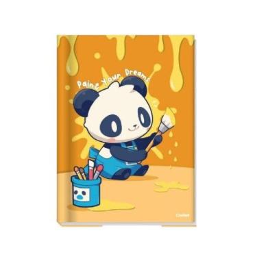 Imagem de Caderno Brochura Pequeno A5 LALA Pets Coleção 2026 80 Fls Credeal Costurado Infantil Animais Fofinhos Tamanho 140x202mm (Amarelo)