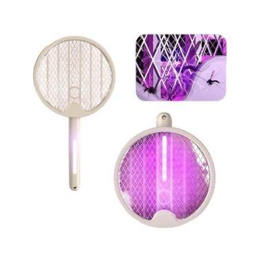 Imagem de Raquete Elétrica Mata Insetos Mosquitos Pernilongos Luz Uv - Generico