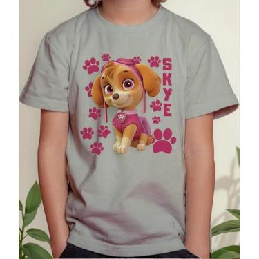Imagem de Camiseta Camisa Infantil Juvenil Menino Menina Patrulha Cani na Skye C