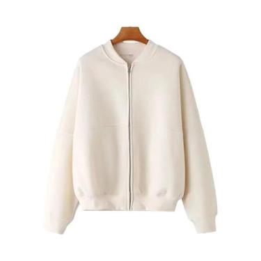 Imagem de Conjunto Feminino Retrô De 2 Peças: Jaqueta Bomber De Veludo E Calça D