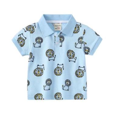 Imagem de Camisas Polo De Algodão Para Meninos, Roupas Casuais Para Crianças De 