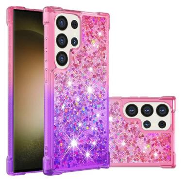 Imagem de Capa para celular com glitter degradê e areia movediça líquida para Samsung Galaxy S25 Edge S24 S23 S22 Ultra S21 Plus S20 FE 5G, capa anti-queda, YB, JLS, DS04, para Galaxy S20 FE