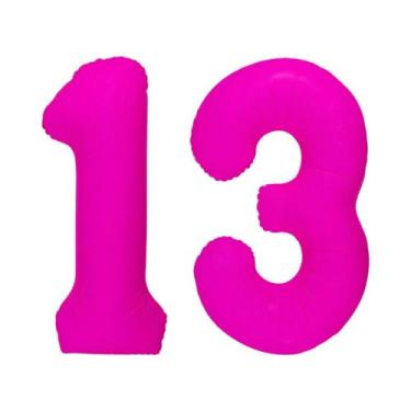 Imagem de Balão Digital Brilhante Vermelho Rosa Para Decoração De Festa De Anive