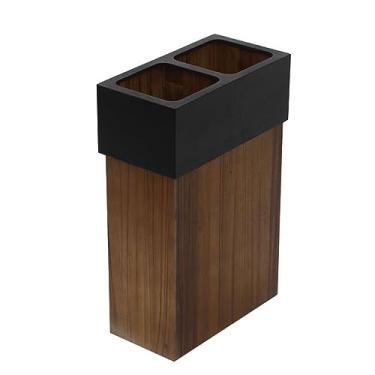 Imagem de Suporte de guarda-chuva comercial doméstico interno, bengala, balde de armazenamento para decoração de escritório em casa, para hall de entrada, economiza espaço (marrom)