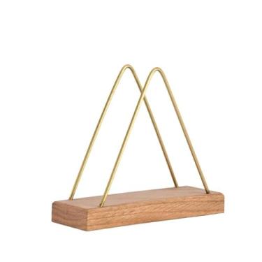 Imagem de x3anggyt5 Porta-guardanapos triangular vertical com tampa de caixa de lenços para casa, restaurante, dispensador de papel e toalha, suporte para caixa de lenços (marrom claro)