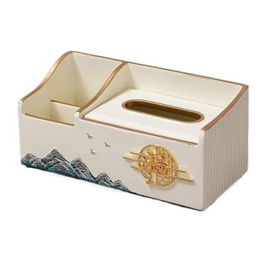 Imagem de x3anggyt5 Capa de caixa de lenços retangular porta-lenços multifuncional, caixa de lenços de café, organizador de controle remoto para sala de estar, quarto, sala de jantar, escritório, suporte de