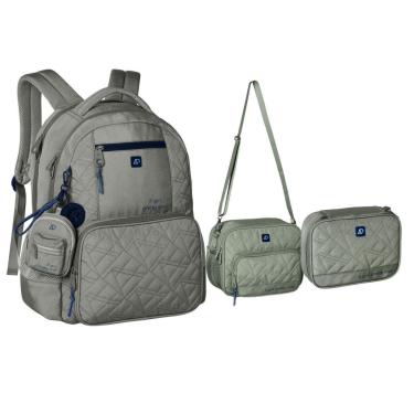 Imagem de Kit Mochila Costas Lancheira e Estojo Alice Palucci-Feminino