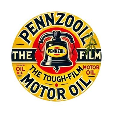 Imagem de Placa De Alumínio Vintage Pennzoil Oil 78x78 Polegadas, Design Retrô A