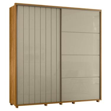 Imagem de Guarda Roupa Casal Monet 2 Portas Deslizante 230 Cm Cumaru Opala Madetec Cumaru Opala