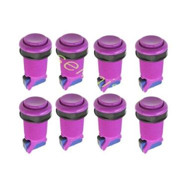 Imagem de Conjunto De 8 Botões De Pressão Para Joystick De Máquina De Jogo Arcad