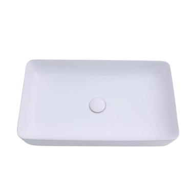 Imagem de Cuba de Apoio para Banheiro Retangular Louça Cerâmica Roselita Pingoo.casa - Branco