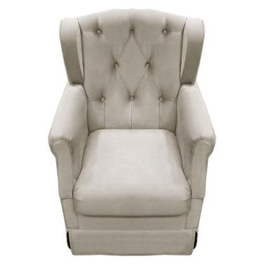 Imagem de Poltrona Cadeira De Amamentação Balanço Ternura Suede Bege Star Confort Bege