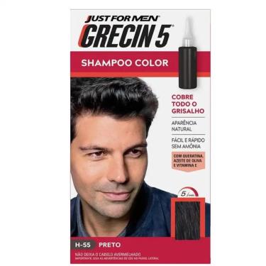 Imagem de Shampoo Tonalizante Color H-55 Preto Grecin 5 60ml
