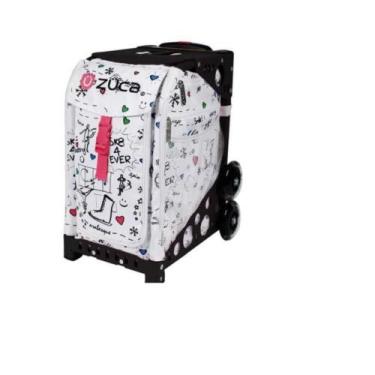 Imagem de Bolsa ZUCA SK8 White Skate Doodles com Estrutura Esportiva