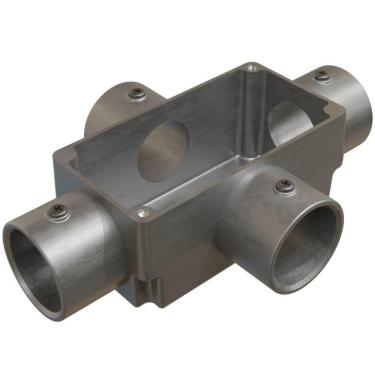 Imagem de Caixa de Derivação Fixa Conduletzel Sem Pintura Tipo X de 1 Sem Tampa E012100046 Wetzel Caixa De