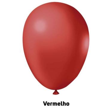 Imagem de Balão Bexiga Liso Festa Decoração 7 Pol. Vermelho C/25 Un - TAMAROZZI 