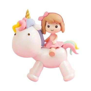 Imagem de Topo De Bolo Unicórnio Arco-Íris Para Meninas, Decoração De Festa De A