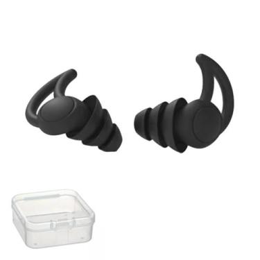 Imagem de Abafador De Som 3 Camadas Para Dormir Estudar Tampão Preto - Palaziun