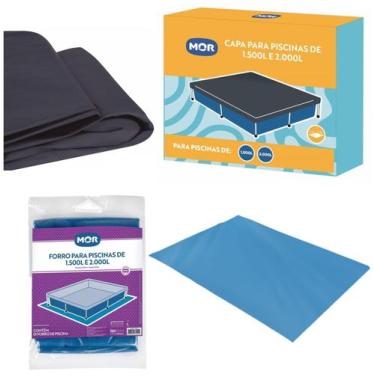 Imagem de kit Capa Forro Para Piscina Infantil 1500 e 2000 Litros Mor