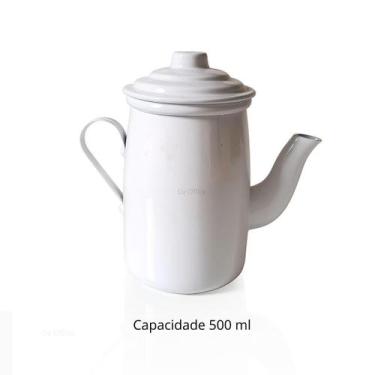 Imagem de Xícara Café Gourmet Suporte Coador c/ 2 Canecas 80ml Bule 500 ml Branc