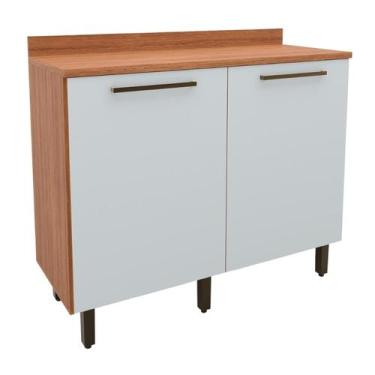 Imagem de Balcão Gabinete de Cozinha 2 Portas Com Tampo 1,20m Grécia Madeirado/O