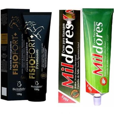 Imagem de Kit 10 Pomada Fisiofort Premium 150G + 10 Pomada Mil Dores