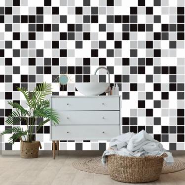 Imagem de Papel de Parede Adesivo Autocolante Decorativo Pastilha Mosaico 10 MET