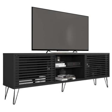 Imagem de Rack Bancada Para Tv Até 72 Polegadas Preto Frizz Caemmun
