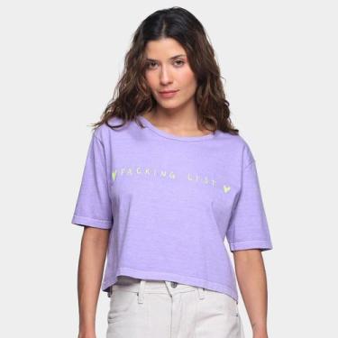 Imagem de Blusa Oh, Boy! Packing List Feminina, Lilás, P