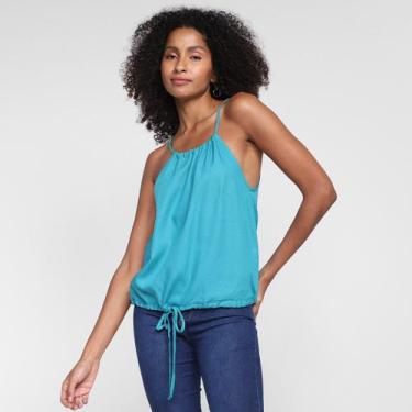 Imagem de Blusa Mercatto Viscose Lisa Feminina, Verde escuro, P