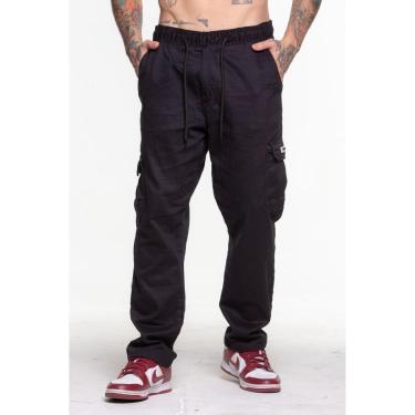 Imagem de Calça Rich Young Jogger Cargo Boca Larga Preta-Masculino