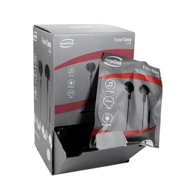 Imagem de Display 25 Fones De Ouvido Newlink Easy Fc205 Pretos-Unissex