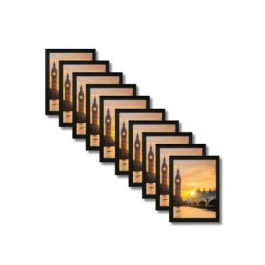 Imagem de Kit 10 Porta Retratos 13x18 Moldura Com Acetato Para Decoração - GA QU