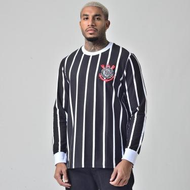 Imagem de Camiseta Retrô Corinthians Democracia Manga Longa Cor:;Tamanho:XGG-Masculino